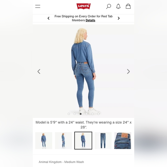 Levi's High Rise Jeans - Picture 2 of 9